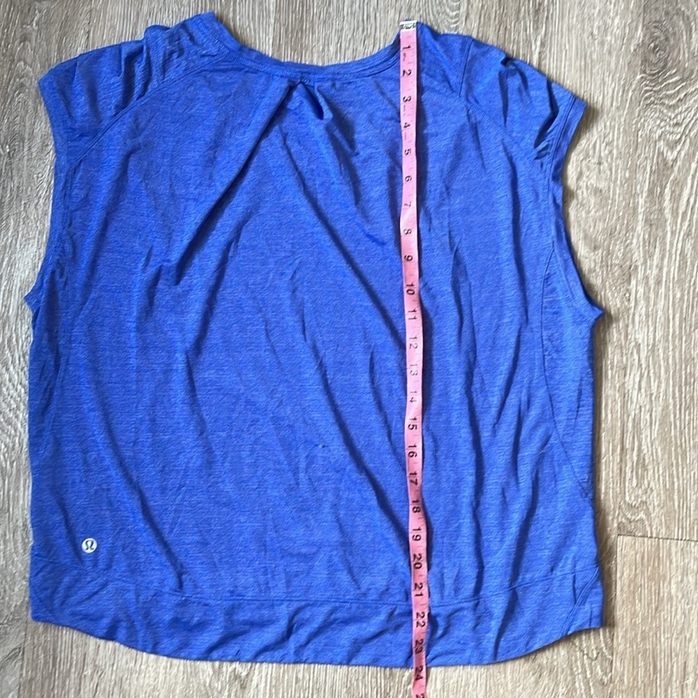 lululemon athletica Blue Gait Keeper Cap Sleeve Workout Top - Picture 5 of 6